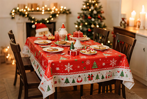party tablecloths Christmas